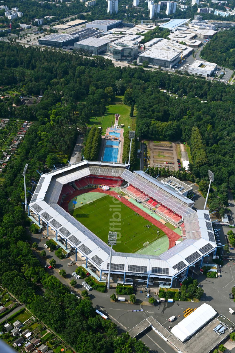 Luftbild Nürnberg - Gelände am Max- Morlock- Stadion in Nürnberg im Bundesland Bayern