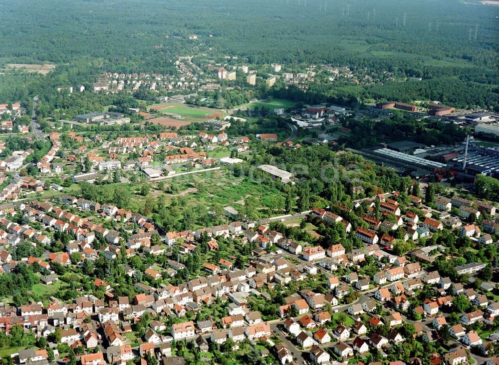 Luftbild Hanau / Hessen - Gelände der MÜBAU AG an der August-Peukert-Straße / Nähe des Bhf. Hanau-Großraum in Hanau.