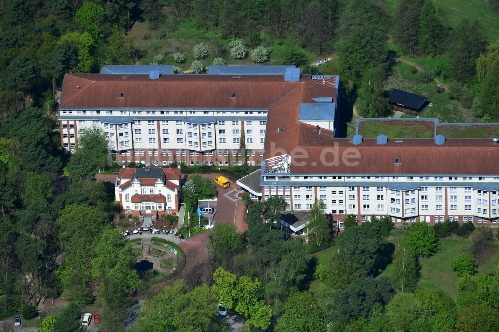 Luftaufnahme Hoppegarten - Gelände der Median Klinik Hoppegarten im Bundesland Brandenburg