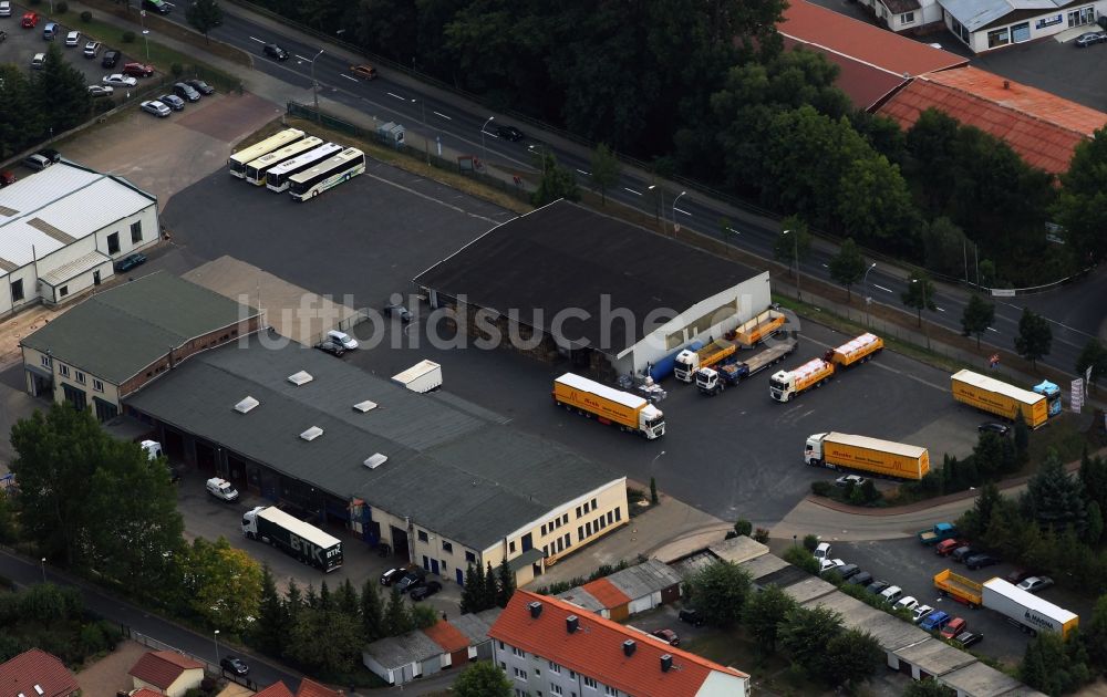 Heilbad Heiligenstadt von oben - Gelände der MENKE Spezial-Transporte GmbH & Co in Heilbad Heiligenstadt in Thüringen