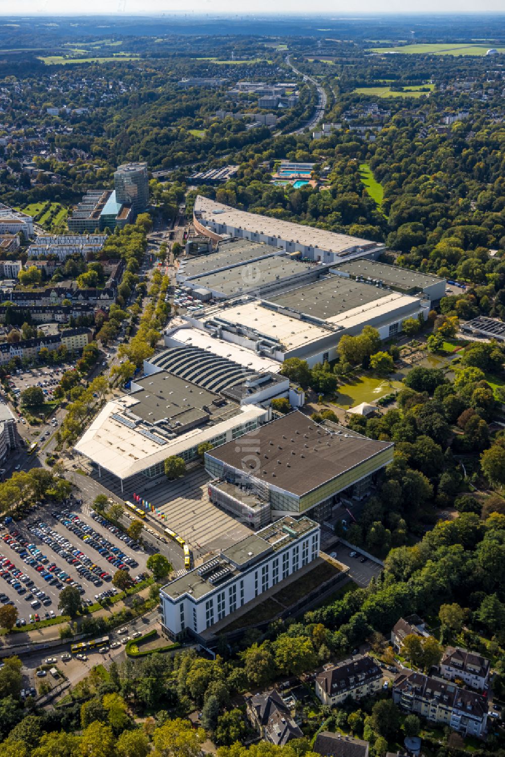 Luftaufnahme Essen - Gelände der Messe in Essen im Bundesland Nordrhein-Westfalen