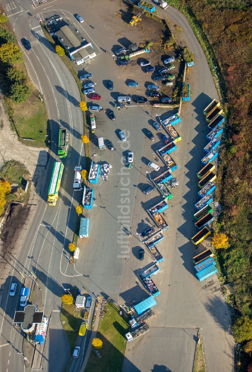 Luftbild Hamm - Gelände Müll- und Recycling- Sortieranlage am Lausbach des Abfallwirtschafts- und Stadtreinigungsbetrieb Hamm im Bundesland Nordrhein-Westfalen