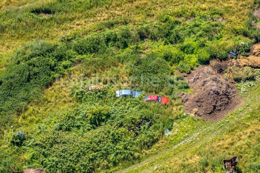 Luftbild Wetter (Ruhr) - Gelände der Mülldeponie und Schrottplatz im Ortsteil Esborn in Wetter (Ruhr) im Bundesland Nordrhein-Westfalen, Deutschland