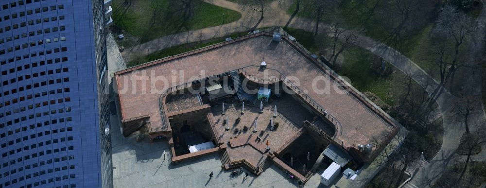 Leipzig aus der Vogelperspektive: Gelände der Moritzbastei an der Universitätsstraße in Leipzig im Bundesland Sachsen