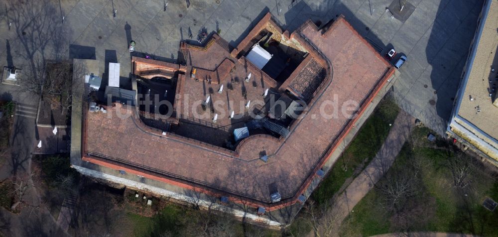 Luftbild Leipzig - Gelände der Moritzbastei an der Universitätsstraße in Leipzig im Bundesland Sachsen