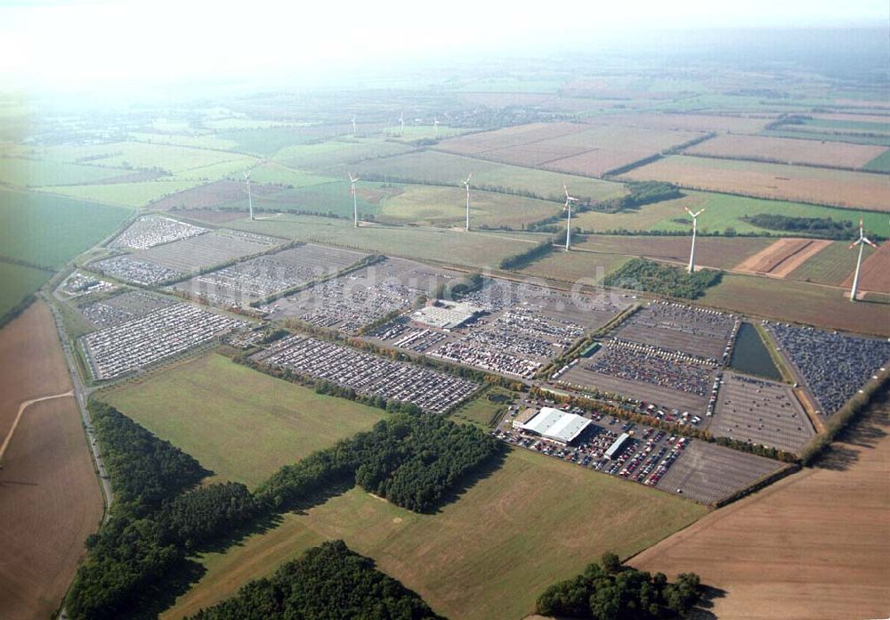 Luftbild Etzin - Gelände der MOSOLF - Autoservice GmbH in Etzin bei Nauen / BRB