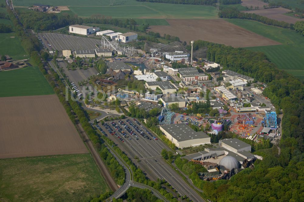 Bottrop - Kirchhellen aus der Vogelperspektive: Gelände des Movie Park in Kirchhellen