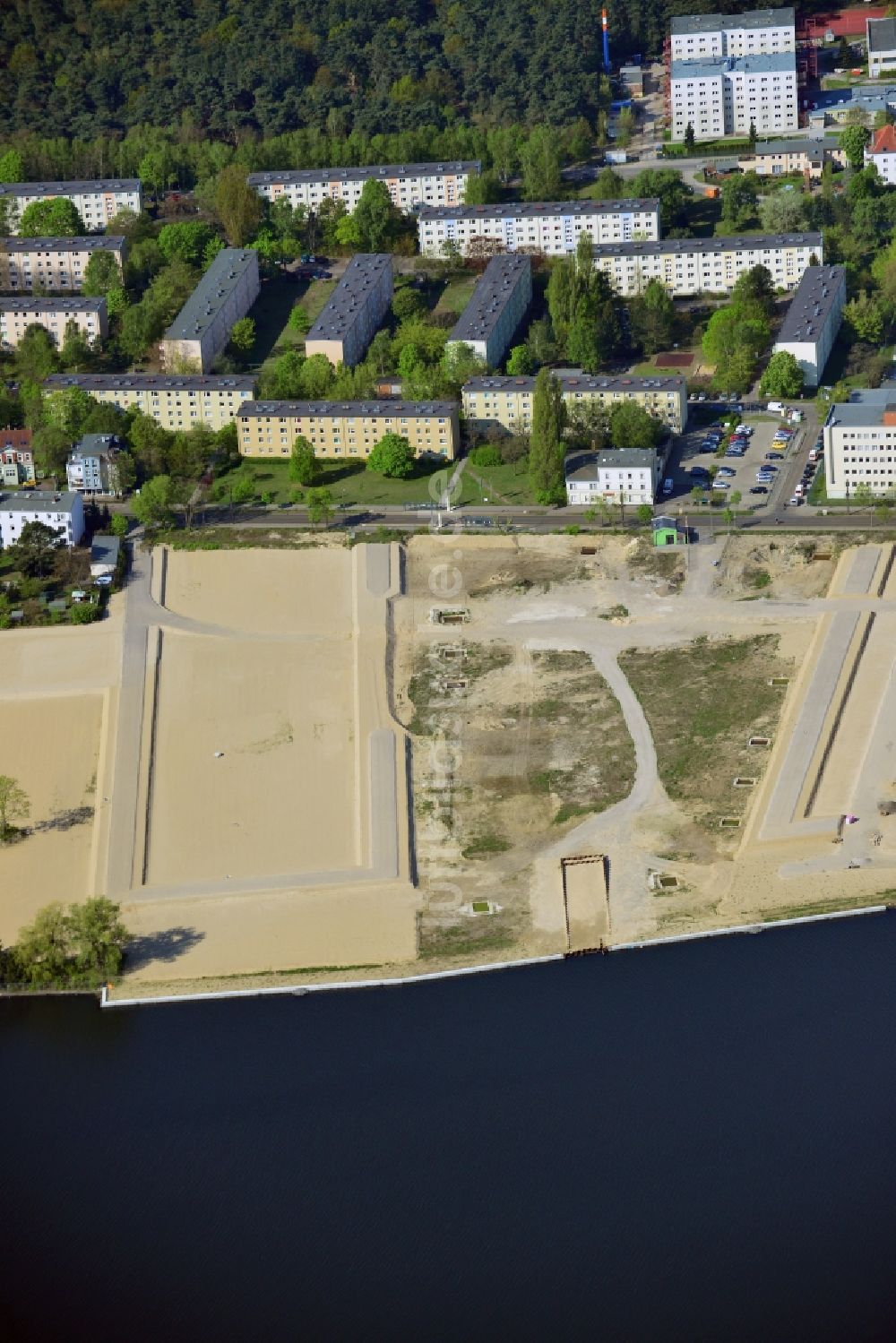 Berlin von oben - Gelände des Neubauprojektes NeueWasserliebe - 52 Grad Nord Wohnen am Wasser in Berlin-Grünau im Ortsteil Grünau in Berlin