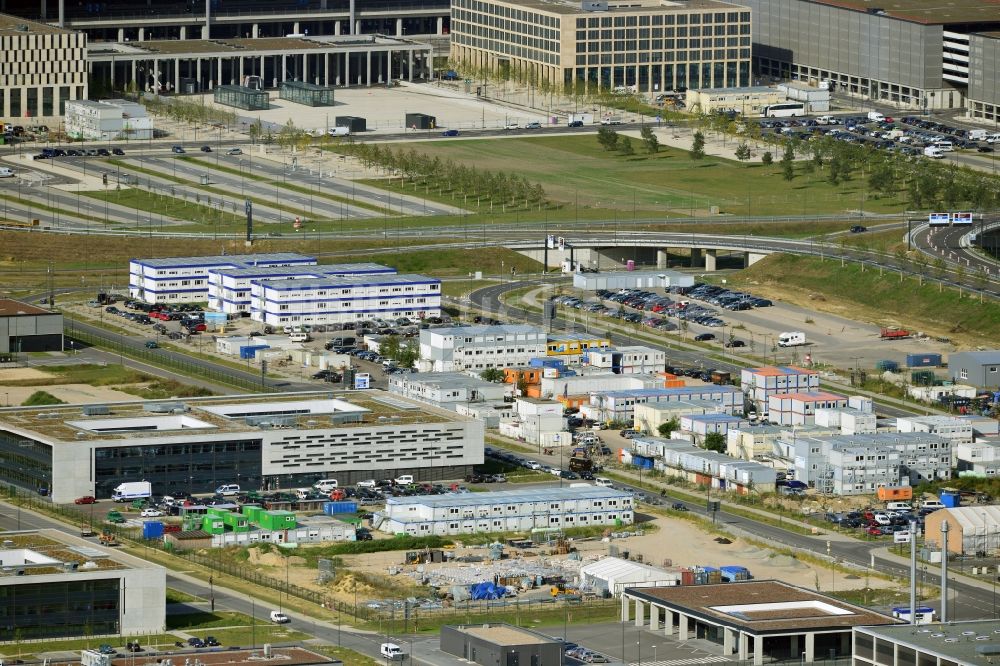 Luftaufnahme Schönefeld - Gelände des neuen Flughafens BER / BBI BERLIN BRANDENBURG AIRPORT Willi Brandt in Schönefeld im Bundesland Brandenburg