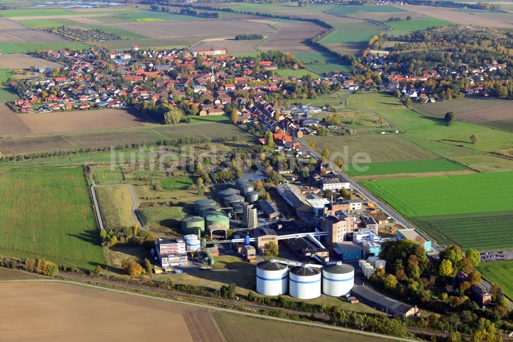 Luftbild Frellstedt - Gelände der Norddeutschen Zucker- Raffinerie GmbH in Frellstedt im Bundesland Niedersachsen