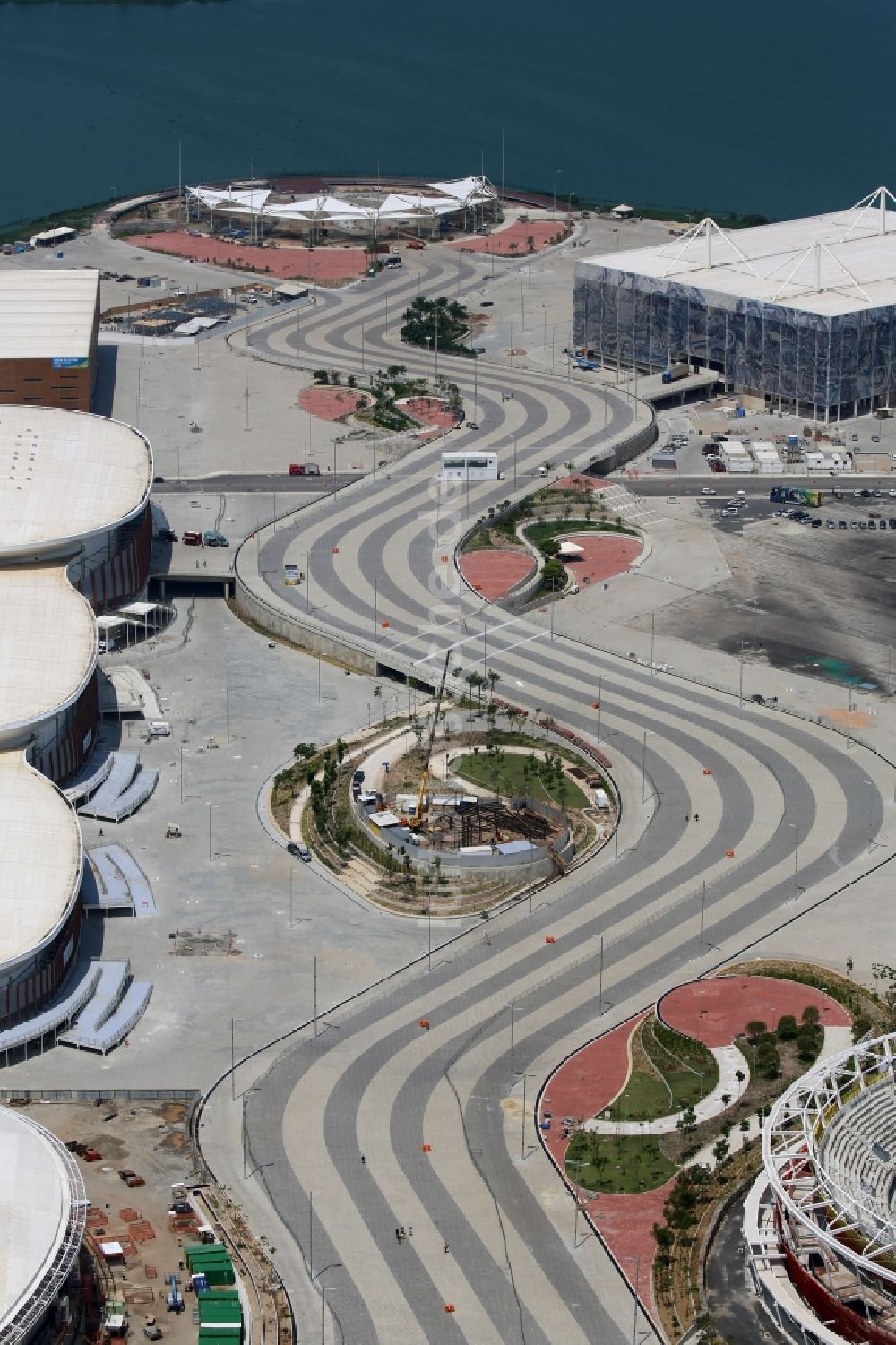 Luftaufnahme Rio de Janeiro - Gelände des Olympiapark vor den Sommerspielen der Spiele der XXXI. Olympiade in Rio de Janeiro in Rio de Janeiro, Brasilien
