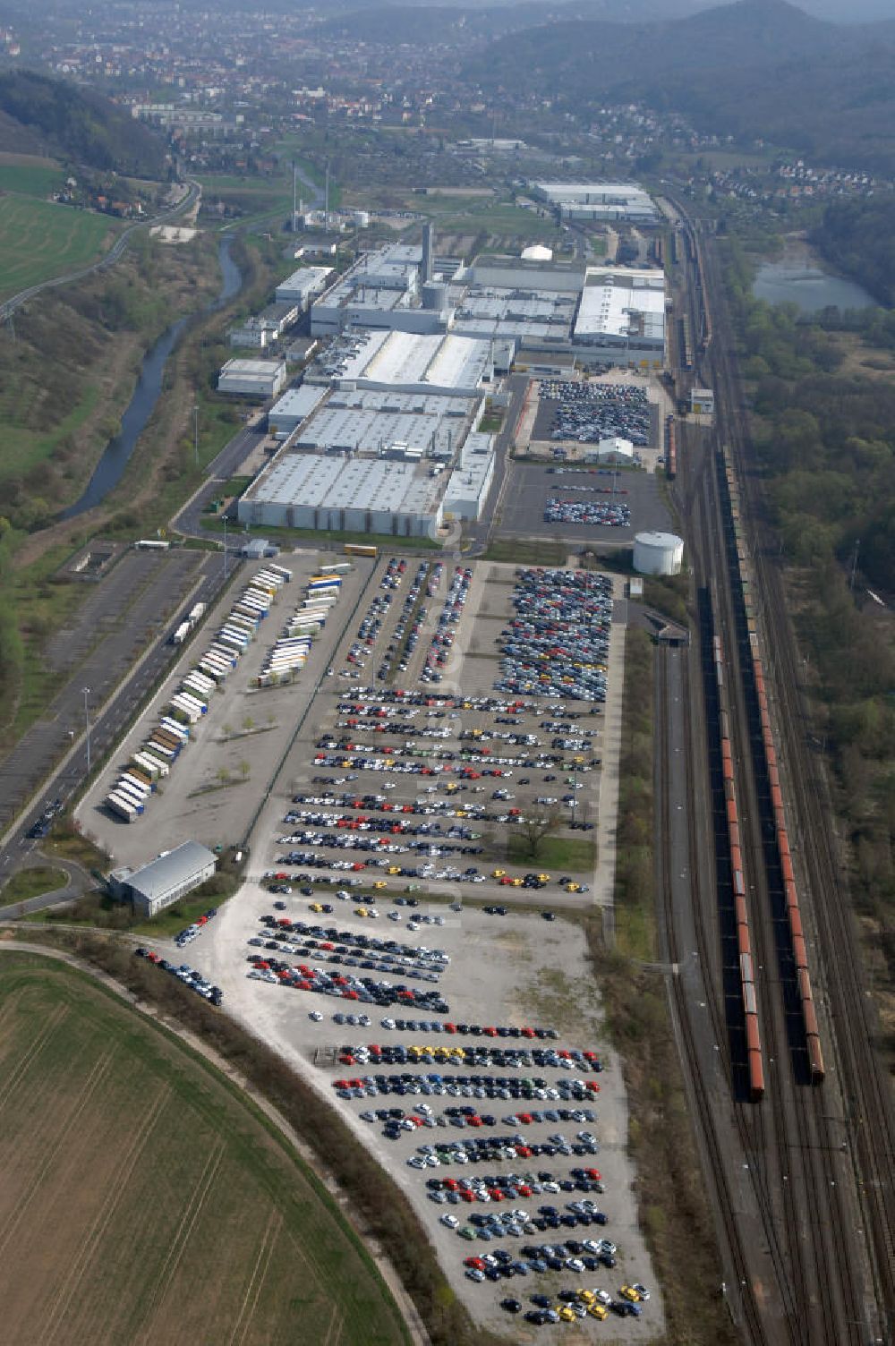 Luftaufnahme EISENACH - Gelände des Opel- Werkes in Eisenach