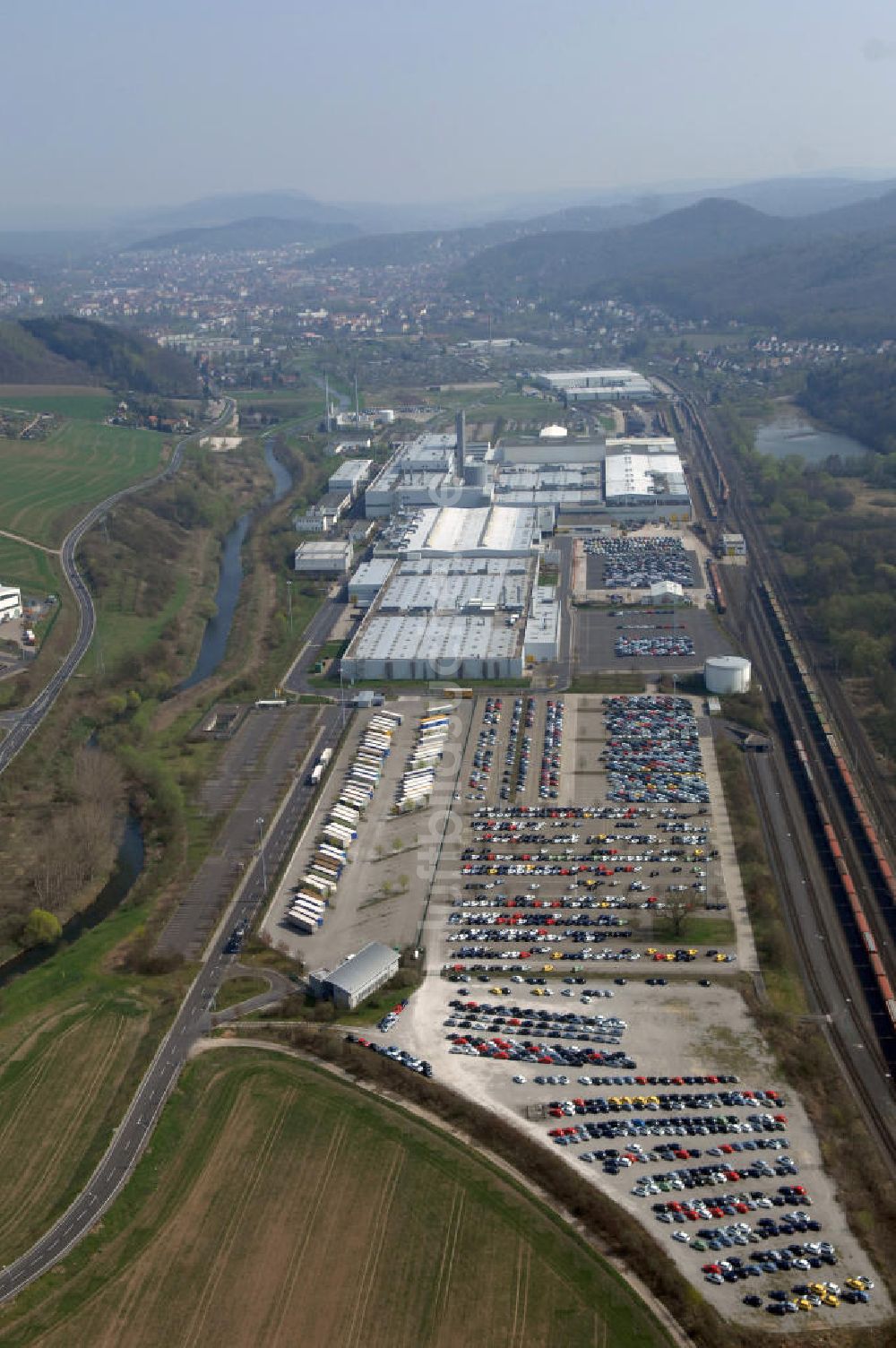 Luftaufnahme EISENACH - Gelände des Opel- Werkes in Eisenach