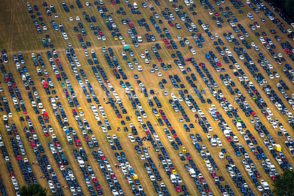 Luftbild Weeze - Gelände des PAROOKAVILLE - Electronic Music Festival in Weeze im Bundesland Nordrhein-Westfalen, Deutschland