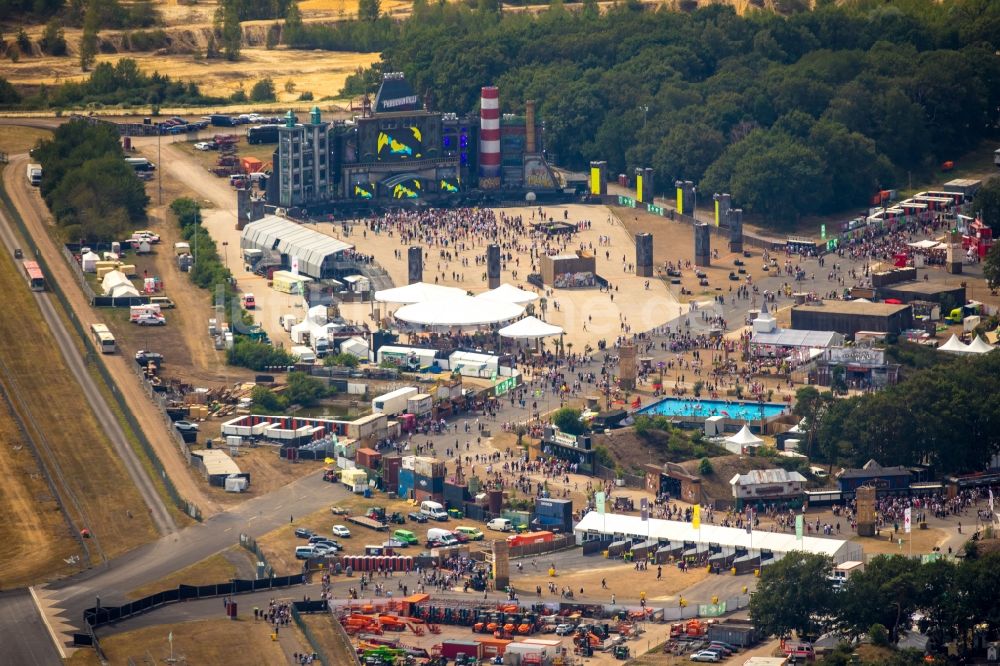 Luftbild Weeze - Gelände des PAROOKAVILLE - Electronic Music Festival in Weeze im Bundesland Nordrhein-Westfalen, Deutschland