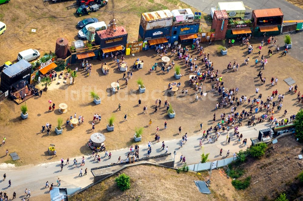 Luftaufnahme Weeze - Gelände des PAROOKAVILLE - Electronic Music Festival in Weeze im Bundesland Nordrhein-Westfalen, Deutschland