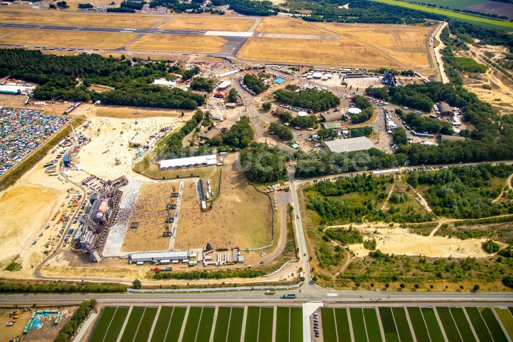 Luftbild Weeze - Gelände des PAROOKAVILLE - Electronic Music Festival in Weeze im Bundesland Nordrhein-Westfalen, Deutschland