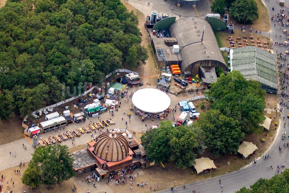 Luftbild Weeze - Gelände des PAROOKAVILLE - Electronic Music Festival in Weeze im Bundesland Nordrhein-Westfalen, Deutschland