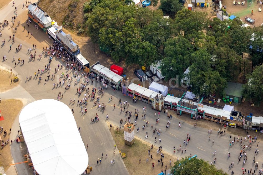 Luftaufnahme Weeze - Gelände des PAROOKAVILLE - Electronic Music Festival in Weeze im Bundesland Nordrhein-Westfalen, Deutschland