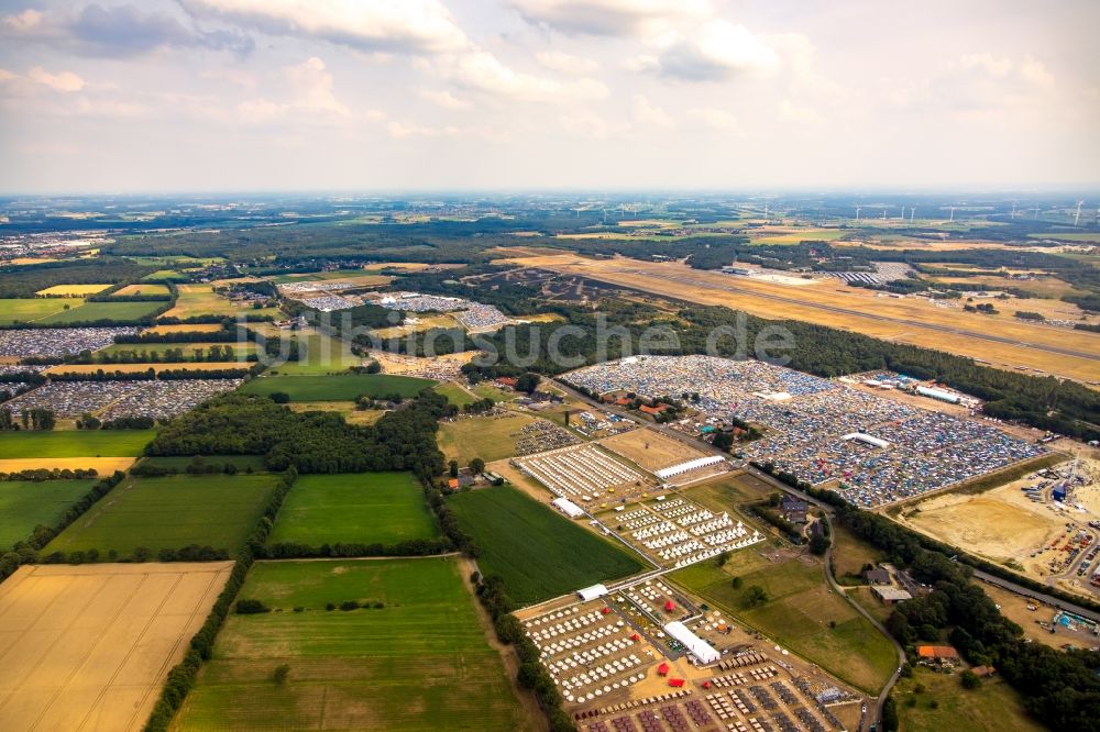 Luftbild Weeze - Gelände des PAROOKAVILLE - Electronic Music Festival in Weeze im Bundesland Nordrhein-Westfalen, Deutschland