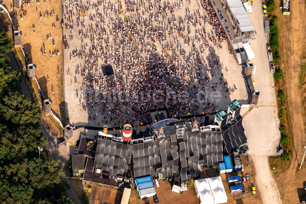 Luftaufnahme Weeze - Gelände des PAROOKAVILLE - Electronic Music Festival in Weeze im Bundesland Nordrhein-Westfalen, Deutschland