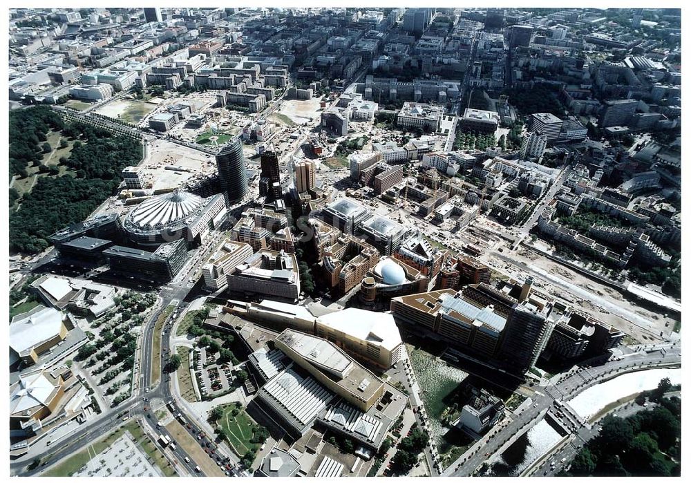 Berlin - Tiergarten von oben - Gelände des Potsdamer Platzes in Berlin-Tiergarten - ein Objekt der HVB - Projekt GmbH.