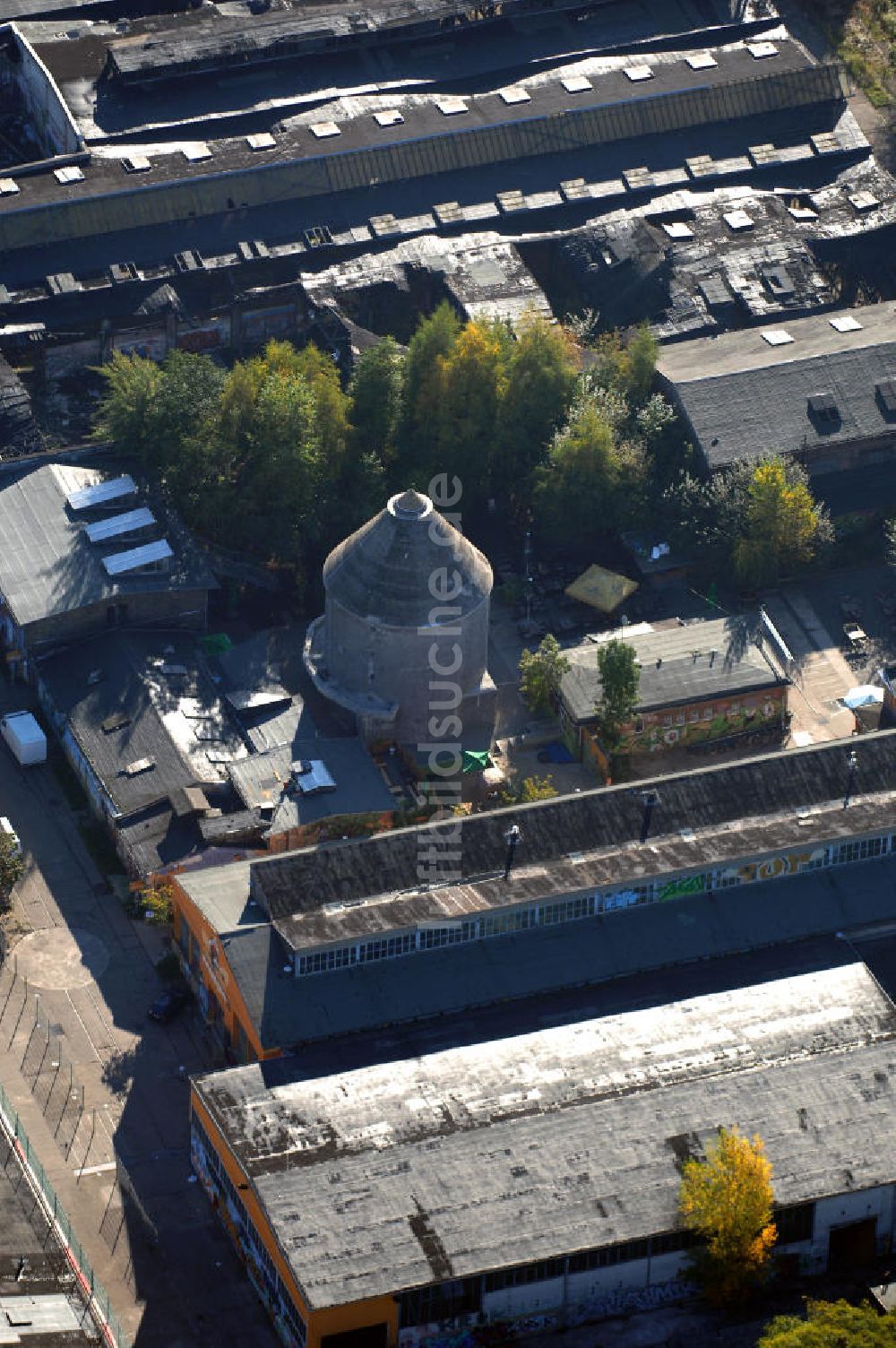 Luftbild Berlin - Gelände vom Reichsbahnausbesserungswerk RAW in Berlin Friedrichshain