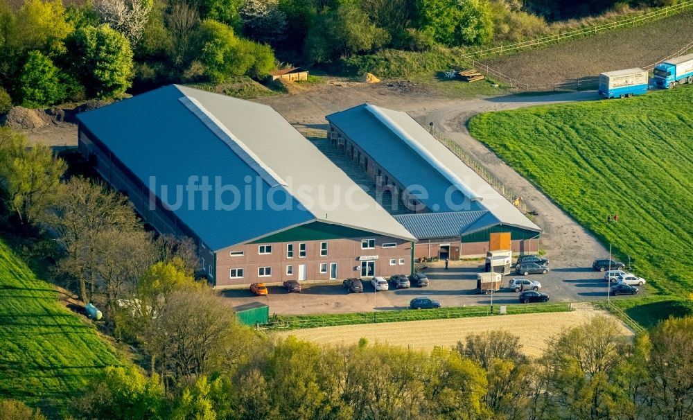 Luftaufnahme Hamm - Gelände des Reit- und Fahrverein Pelkum e.V. im Stadtteil Pelkum in Hamm im Bundesland Nordrhein-Westfalen