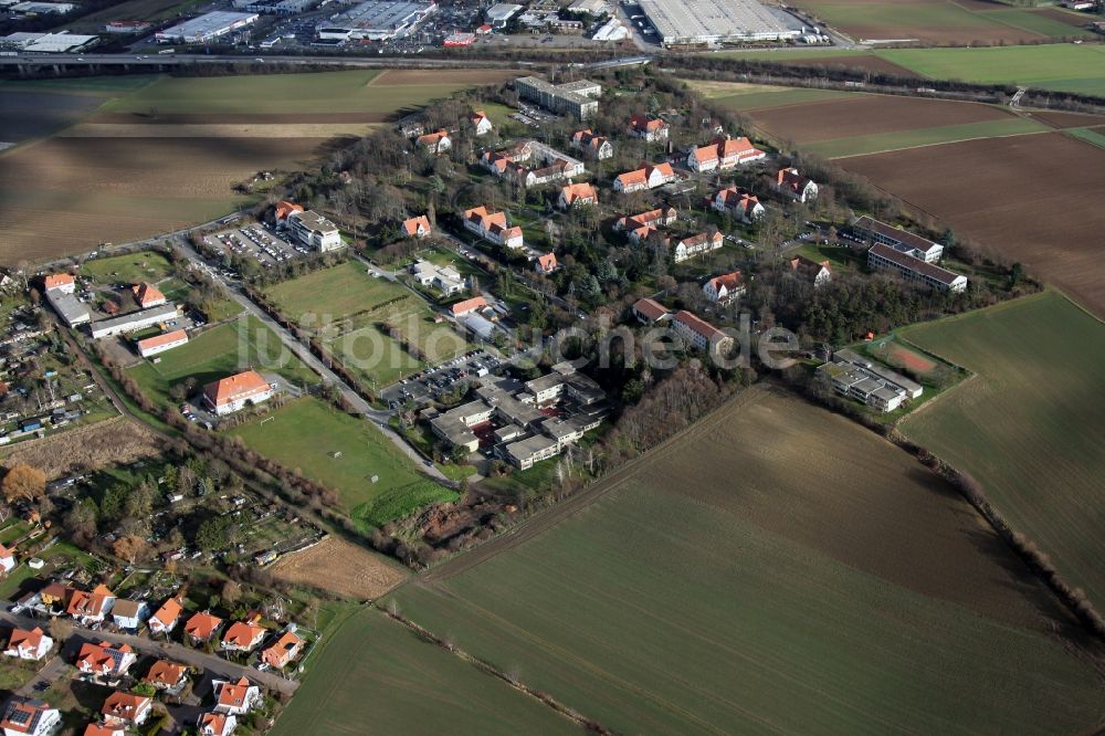 Alzey von oben - Gelände der Rheinhessen-Fachklinik in Alzey im Bundesland Rheinland-Pfalz