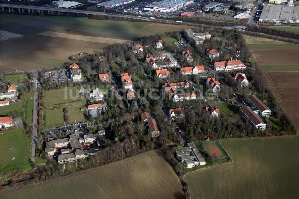 Alzey aus der Vogelperspektive: Gelände der Rheinhessen-Fachklinik in Alzey im Bundesland Rheinland-Pfalz