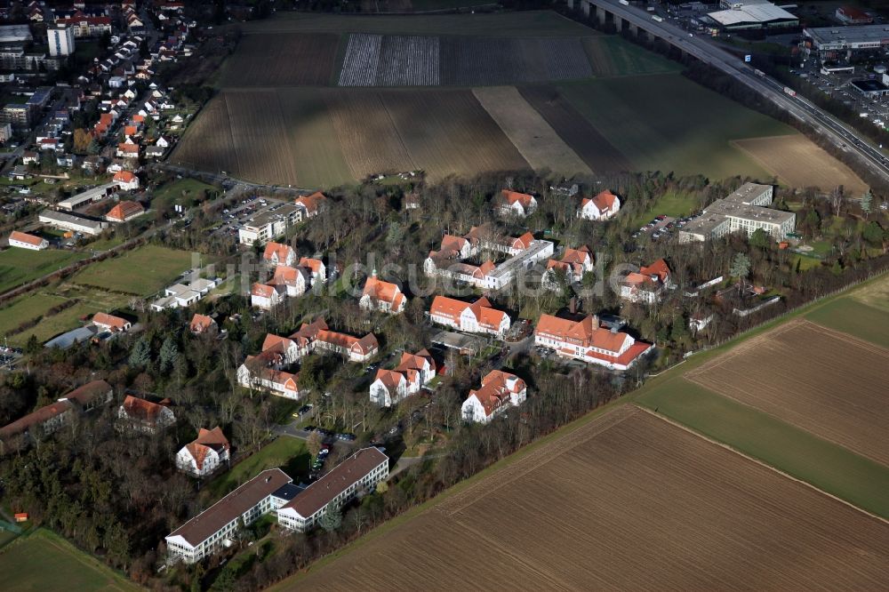 Luftaufnahme Alzey - Gelände der Rheinhessen-Fachklinik in Alzey im Bundesland Rheinland-Pfalz