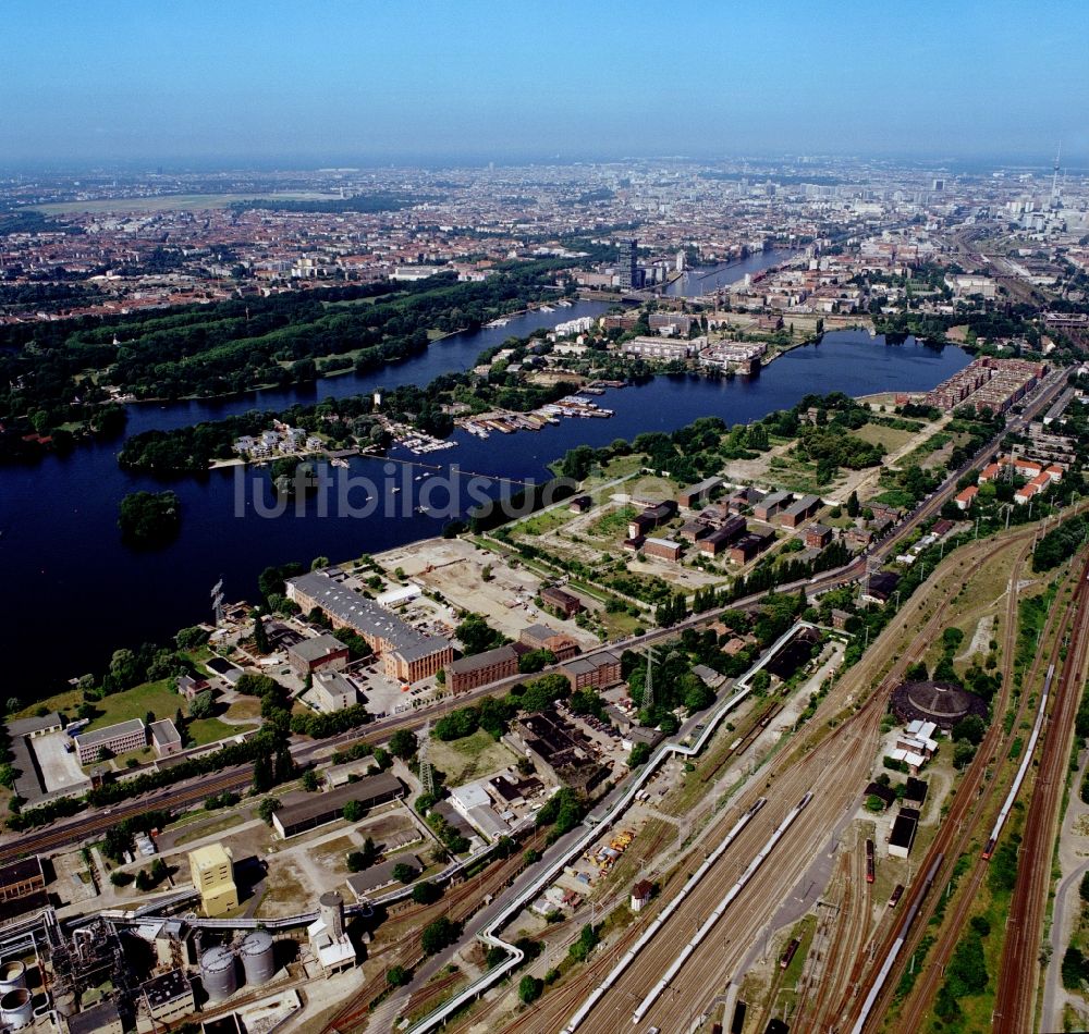 Luftbild Berlin - Gelände der Rummelsburger Wasserstadt in Berlin-Rummelsburg