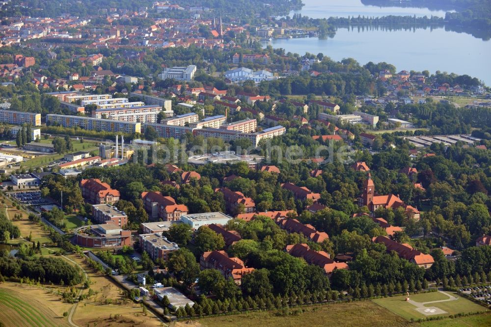 Luftbild Neuruppin - Gelände der Ruppiner Kliniken in Neuruppin im Bundesland Brandenburg