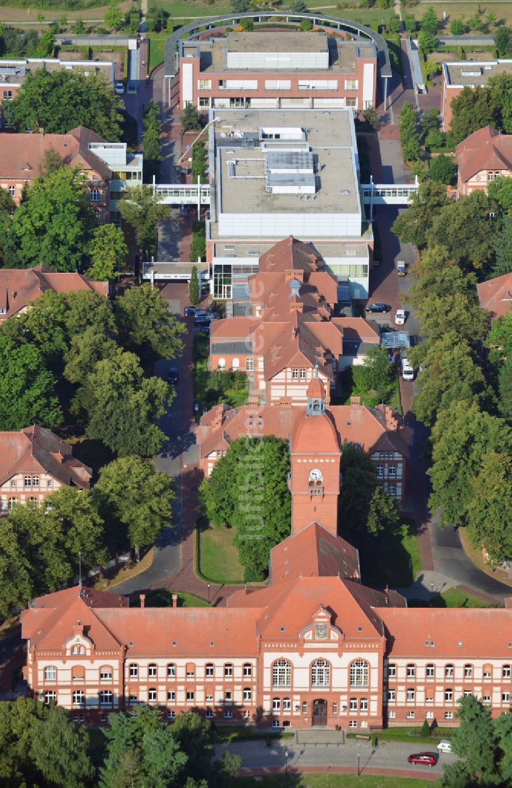 Luftbild Neuruppin - Gelände der Ruppiner Kliniken in Neuruppin im Bundesland Brandenburg