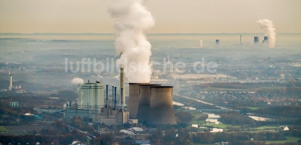 Luftaufnahme Werne - Gelände des RWE Gas- und Dampfturbinen-Kraftwerk in Werne im Bundesland Nordrhein-Westfalen