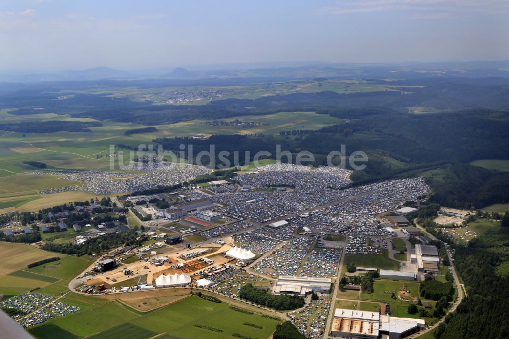 Luftaufnahme Neuhausen ob Eck - Gelände des Southside Musik- Festival in Neuhausen ob Eck im Bundesland Baden-Württemberg, Deutschland