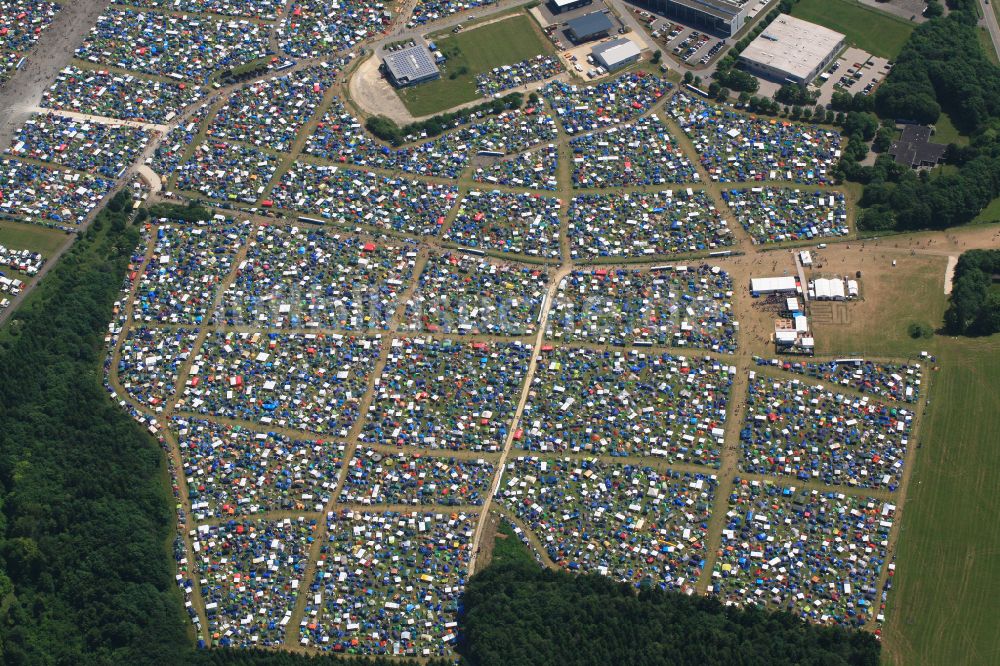 Luftbild Neuhausen ob Eck - Gelände des Southside Musik- Festival in Neuhausen ob Eck im Bundesland Baden-Württemberg, Deutschland