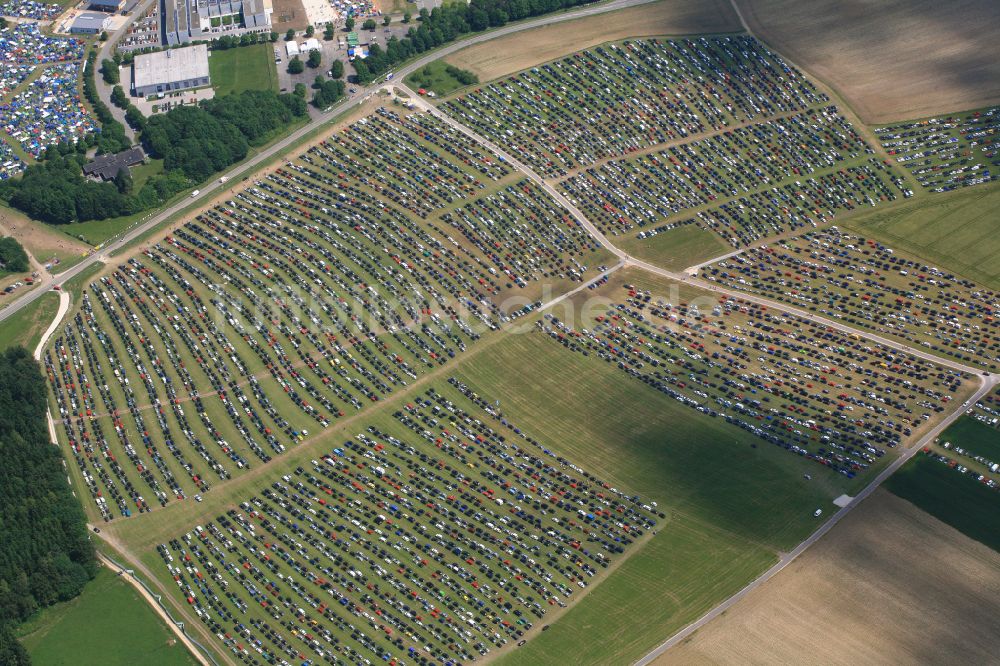 Luftaufnahme Neuhausen ob Eck - Gelände des Southside Musik- Festival in Neuhausen ob Eck im Bundesland Baden-Württemberg, Deutschland