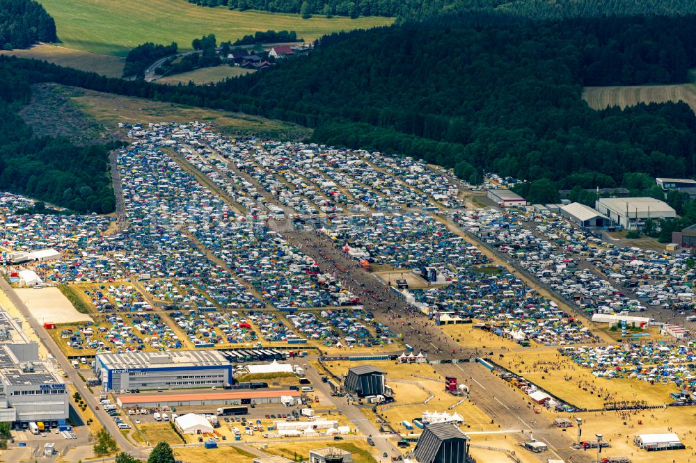 Luftbild Neuhausen ob Eck - Gelände des Southside Musik- Festival in Neuhausen ob Eck im Bundesland Baden-Württemberg, Deutschland