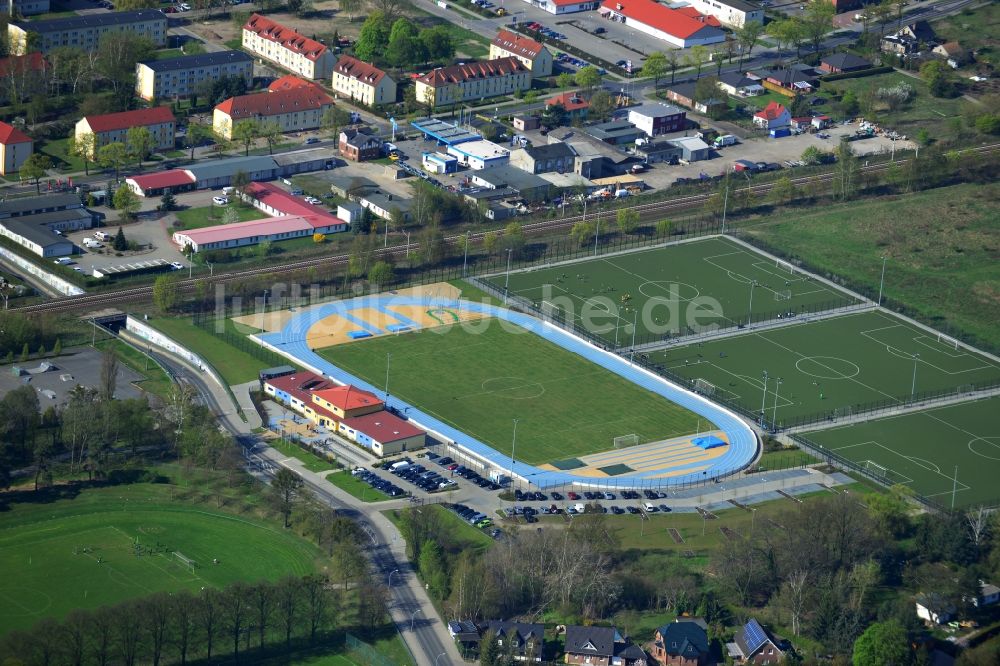 Luftbild Falkensee - Gelände des Sportpark Rosenstraße in Falkensee im Bundesland Brandenburg