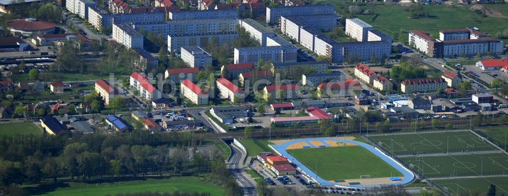 Luftaufnahme Falkensee - Gelände des Sportpark Rosenstraße in Falkensee im Bundesland Brandenburg