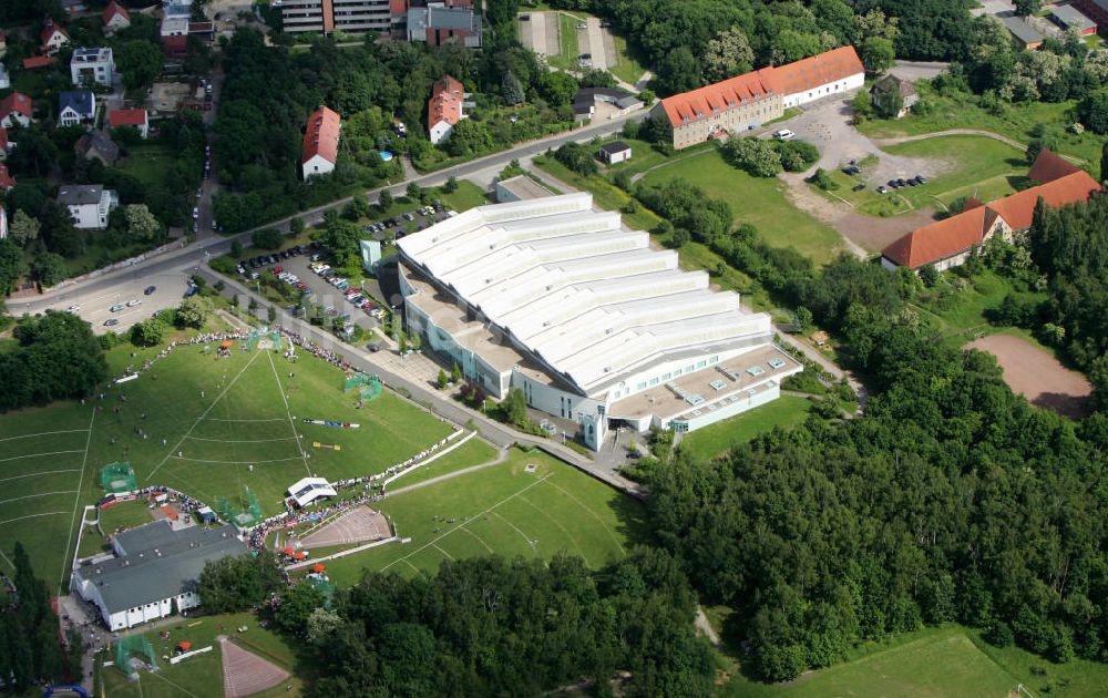 Halle (Saale) aus der Vogelperspektive: Gelände des Sportverein Halle e.V. am Kreuzvorwerk