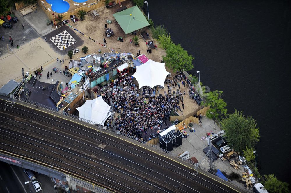 Luftbild Berlin - Gelände der Strandbar BAR25 in Berlin-Mitte