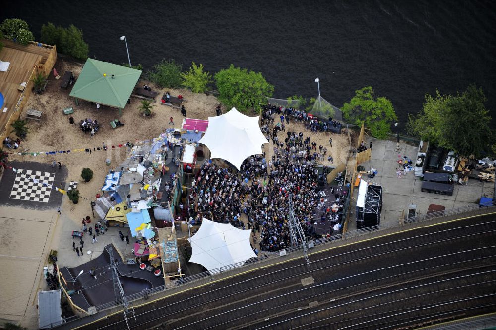 Luftaufnahme Berlin - Gelände der Strandbar BAR25 in Berlin-Mitte