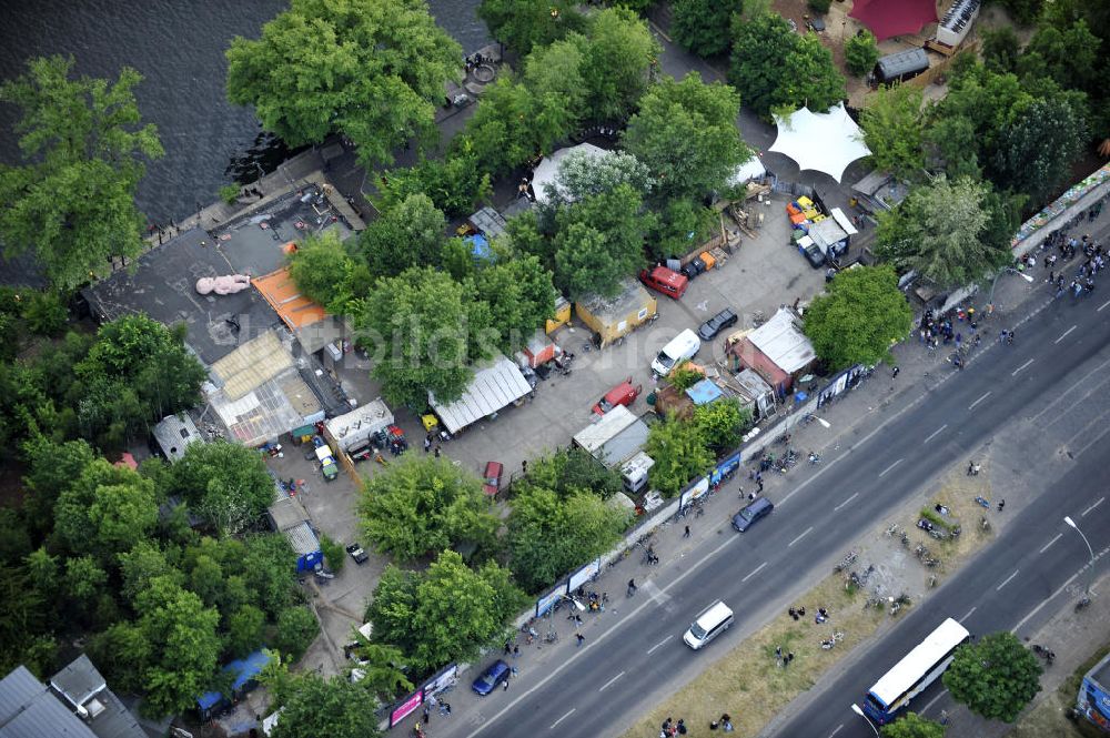 Luftbild Berlin - Gelände der Strandbar BAR25 in Berlin-Mitte