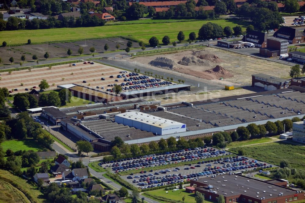 Luftbild Schortens OT Roffhausen - Gelände des Technologie Centrum Nordwest ( TCN ) - ehemaligen Olympia Werke in Schortens OT Roffhausen im Bundesland Niedersachsen