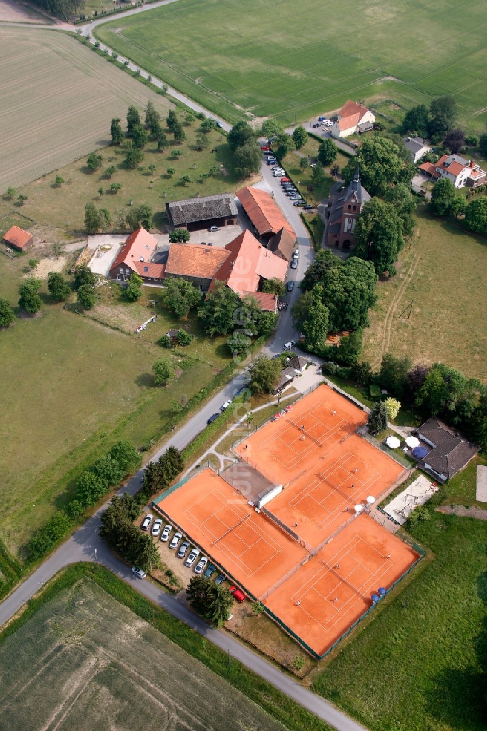 Luftbild Hamm OT Geithe - Gelände des Tennisclubs Geithe e.V. in Hamm im Bundesland Nordrhein-Westfalen