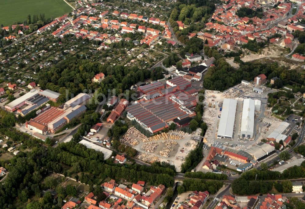 Luftbild Bad Langensalza - Gelände der Thüringer Wollgarnspinnerei GmbH & Co.KG in Bad Langensalza in Thüringen