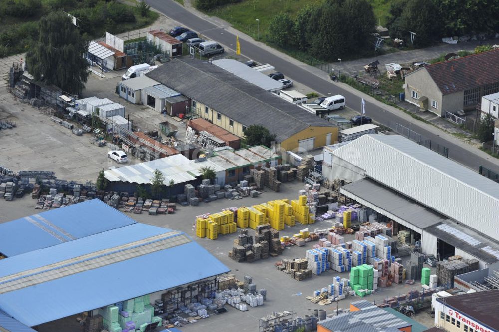 Bernau von oben - Gelände der typenoffenen Nutzfahrzeugwerkstatt Truck Center in Bernau