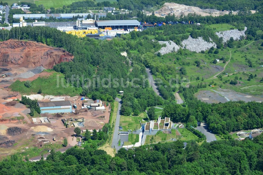 Luftbild Messel - Gelände des UNESCO Welterbe Grube Messel im Bundesland Hessen